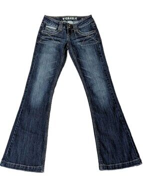Vintage 2003 Hydraulic Flare Leg Jeans *Mint Condition* Porkchop Pockets Size 1